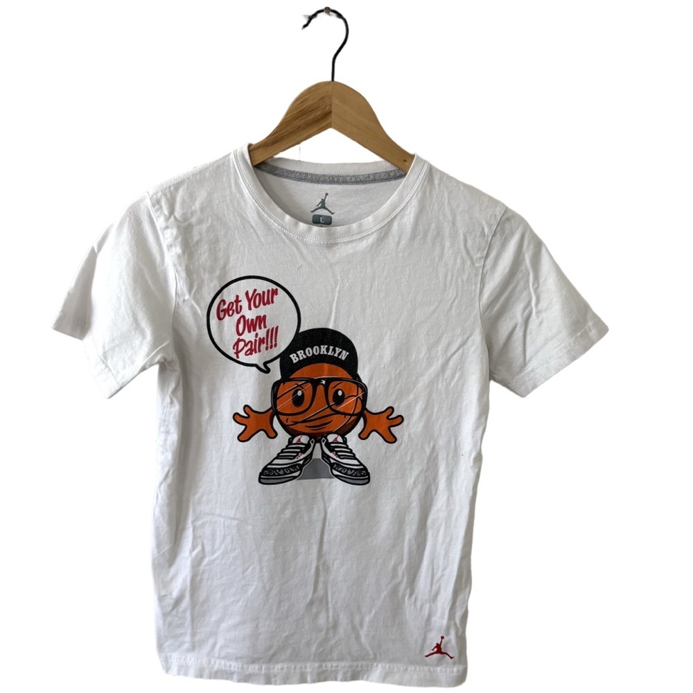 Jordan Youth “Get Your Own Pair!!!” Brooklyn Tee | Size Large (12–13 Yrs)